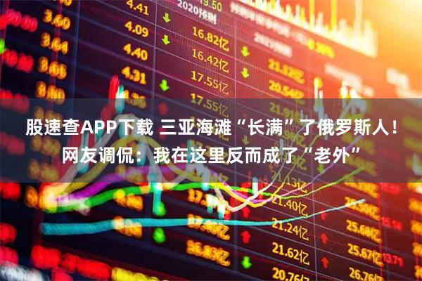 股速查APP下载 三亚海滩“长满”了俄罗斯人！网友调侃：我在这里反而成了“老外”